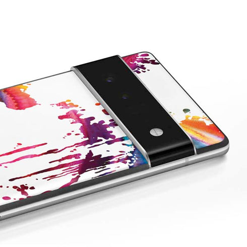 Chromatic Splatter White Google Pixel 6 Pro Skin